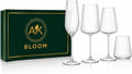 4-Piece Mixed Glass Set, Assorted Ribbed Crystal-Clear Glassware, Premium Gift Box