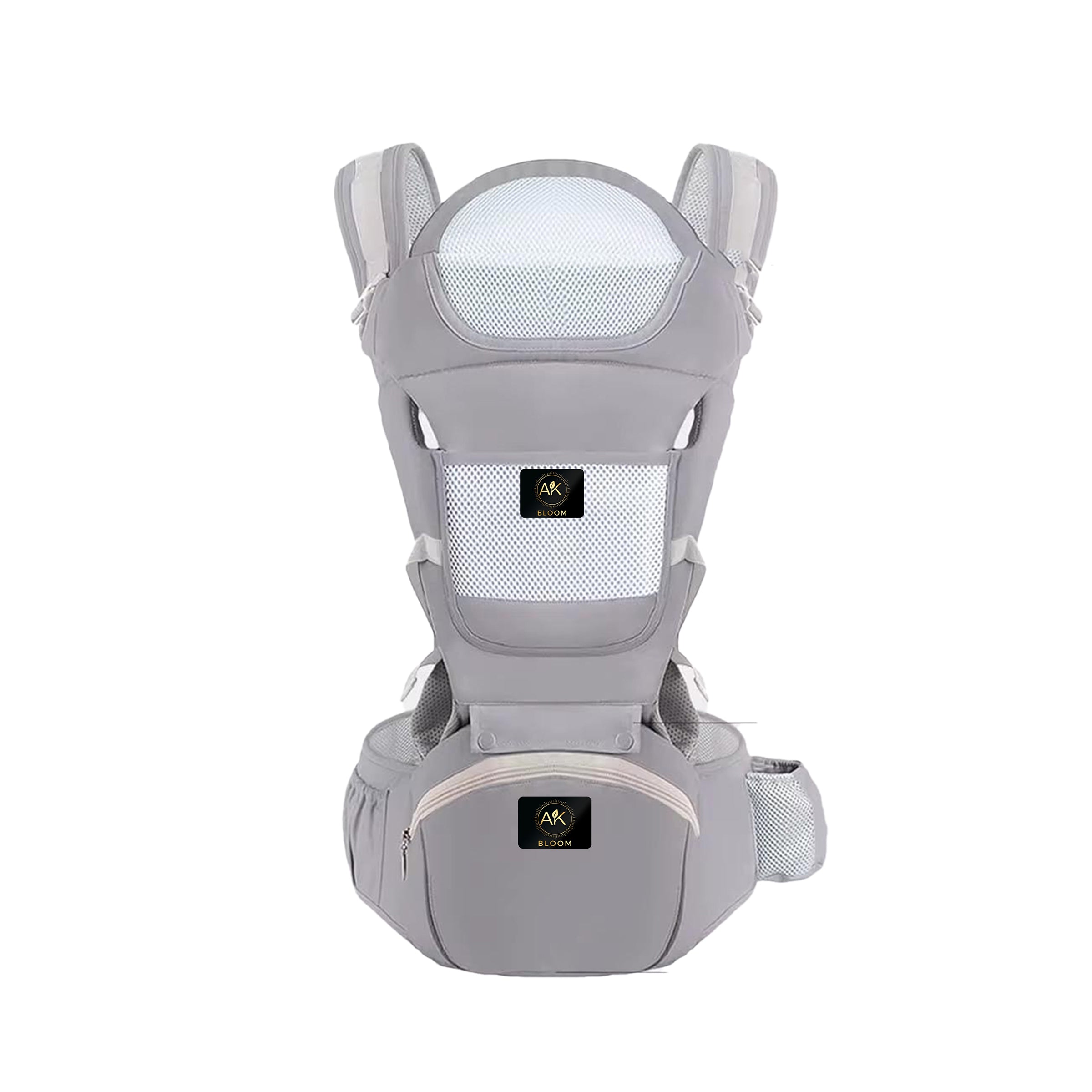 AK BLOOM Baby Carrier – Ergonomic Newborn Carrier 3.5–15 kg, Front & Back Carry, Breathable & Adjustable