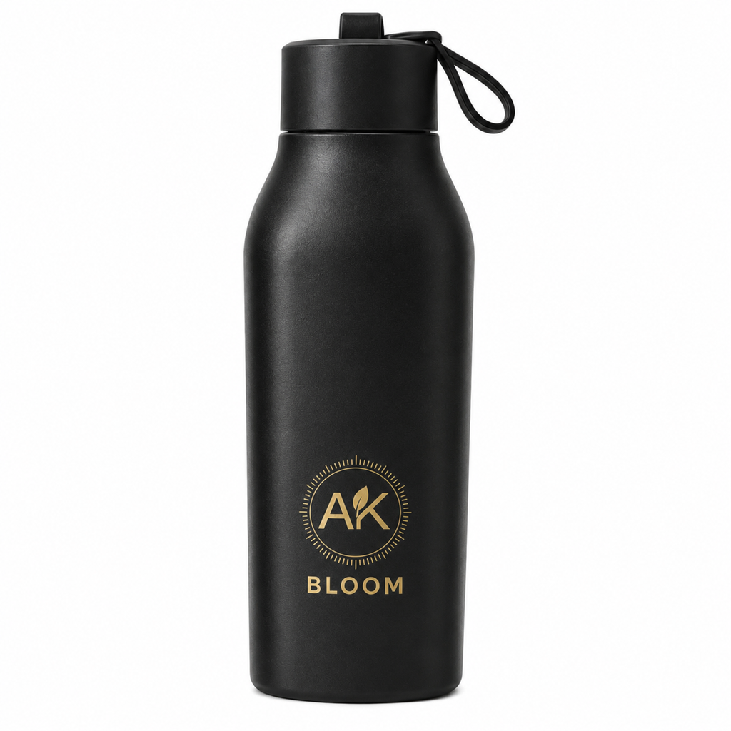 AK BLOOM Stainless Steel Insulated Square Water Bottle 600ml